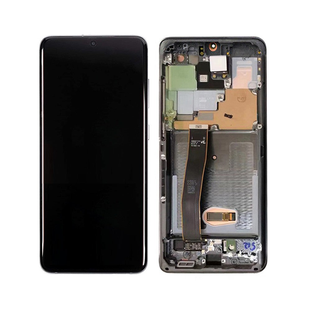 Samsung Galaxy S20 Ultra G988 OLED Screen Replacement Digitizer without Front Camera GH82-22327B/22271B (Gold)-Cosmic Grey Samsung Galaxy S20 Ultra G988 OLED Screen Replacement Digitizer without Front Camera GH82-22327B/22271B (Gold)-Cosmic Grey